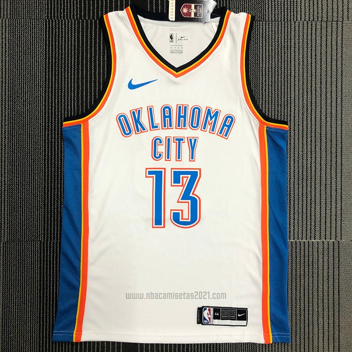 Camiseta Oklahoma City Thunder Paul George #13 Association Blanco